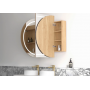 Bondi Natural Oak Oval Led Mirror Shaving Cabinet 1500*900 Bondi Natural Oak Oval Led Mirror Shaving Cabinet 1500*900